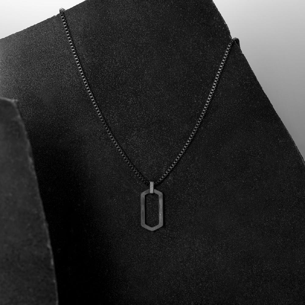 Mvmt Hex Necklace Black + Forged Carbon