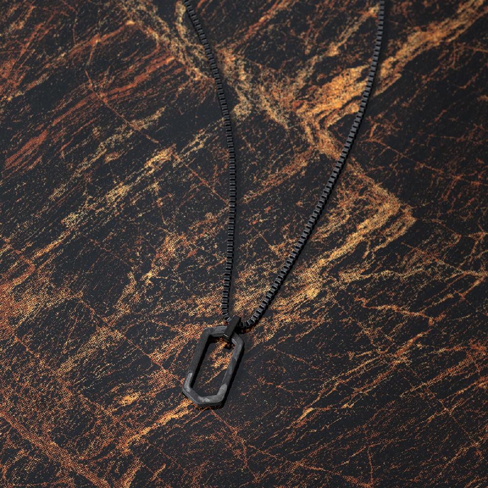 Mvmt Hex Necklace Black + Forged Carbon