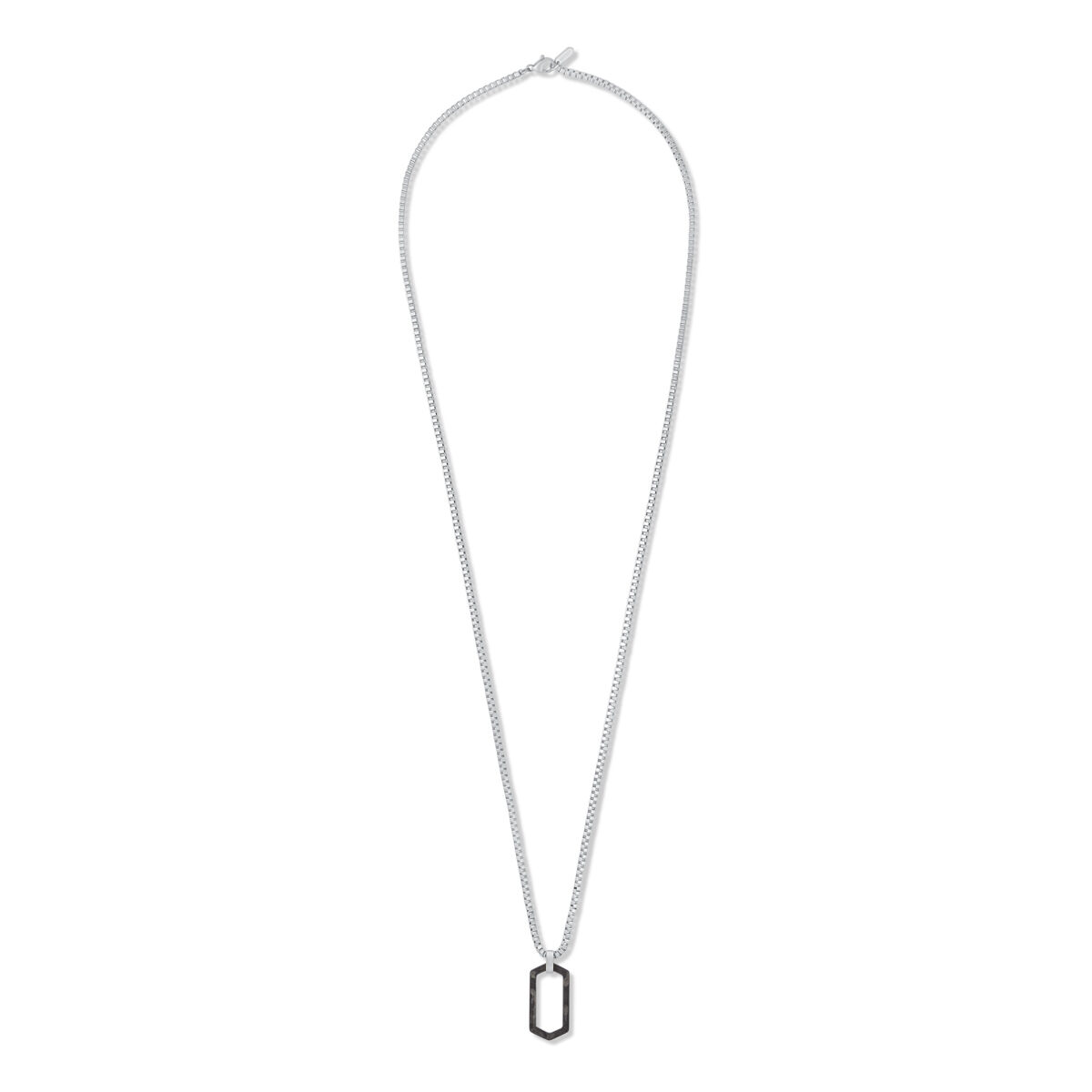 mvmt Hex Necklace Silver + Forged Carbon