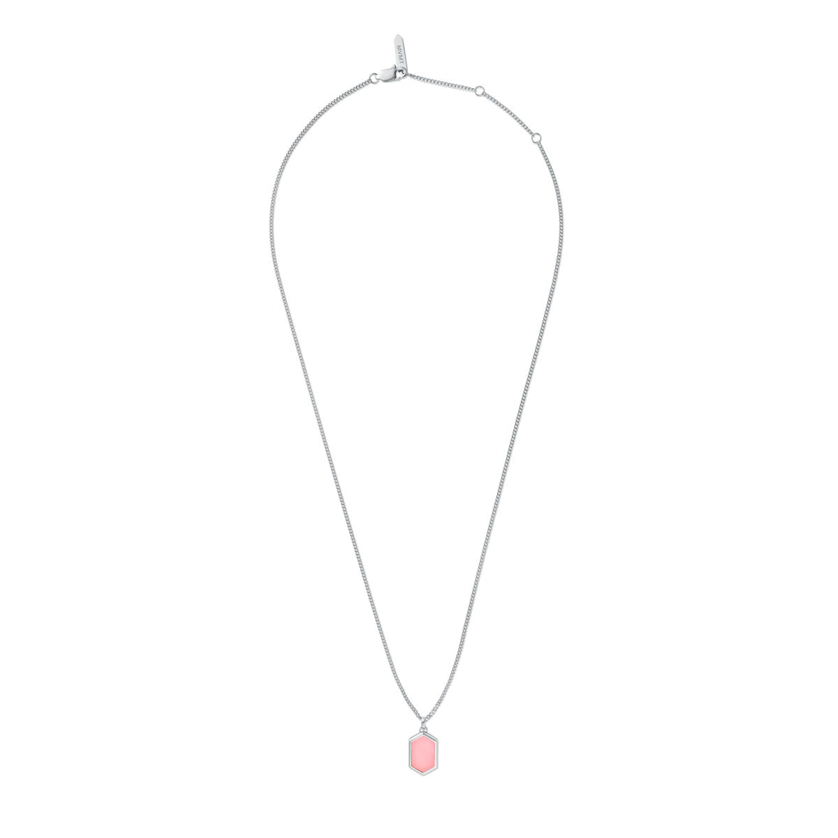 Mvmt Hex Pendant Necklace Pink Quartz