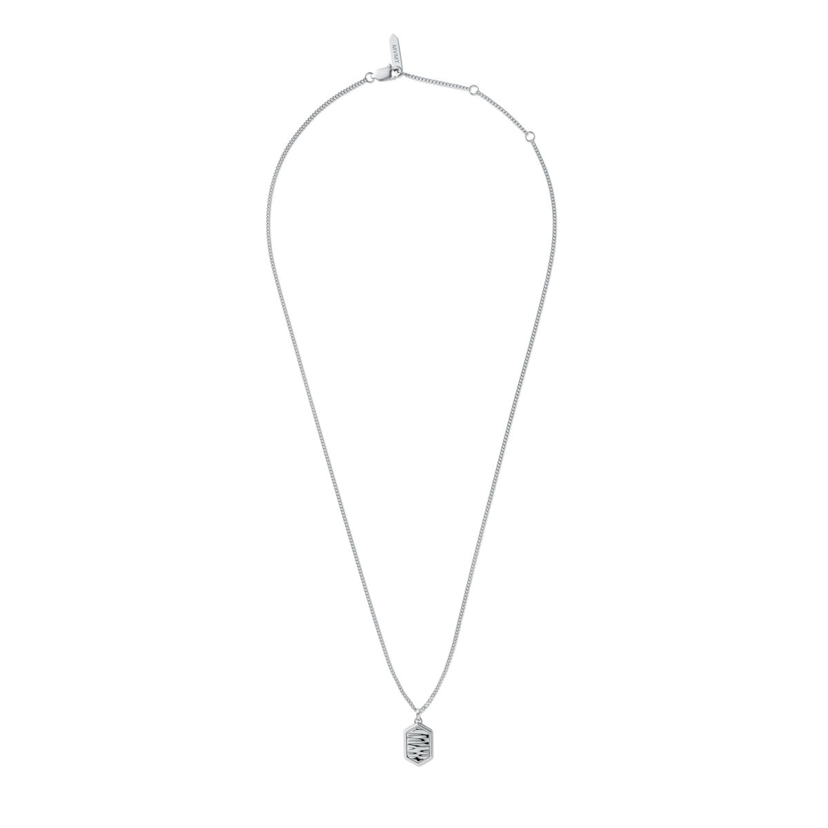 Mvmt Hex Pendant Necklace Silver