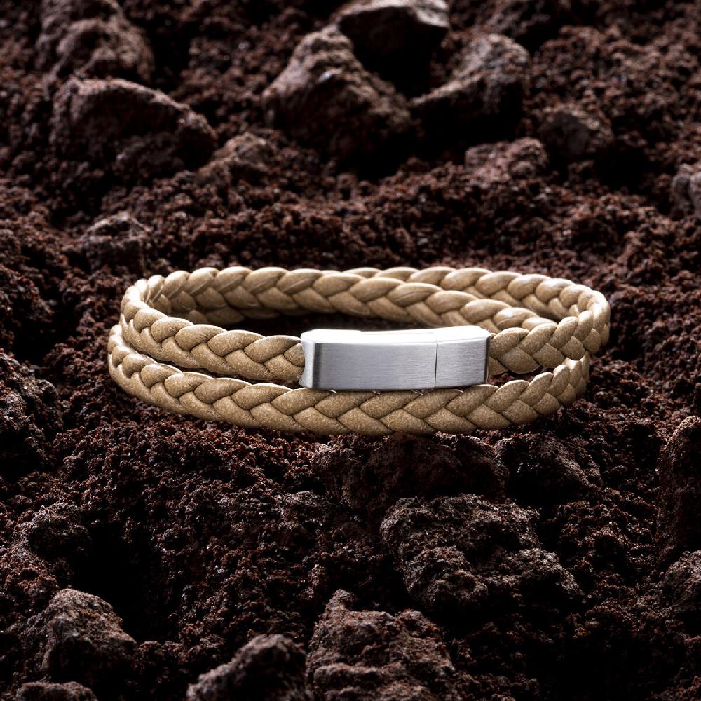 Mvmt Leather Dress Wrap Tan + Silver