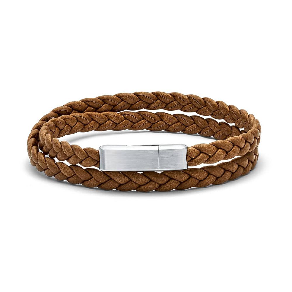 mvmt Leather Dress Wrap Tan + Silver