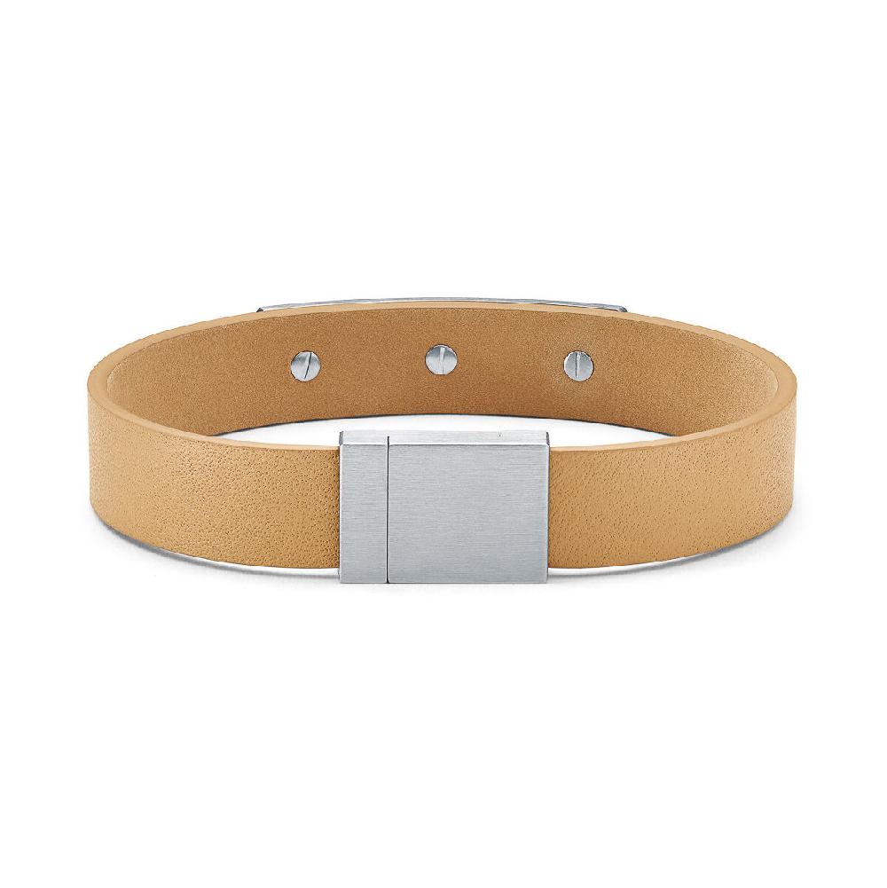 Mvmt Leather ID Bracelet Tan