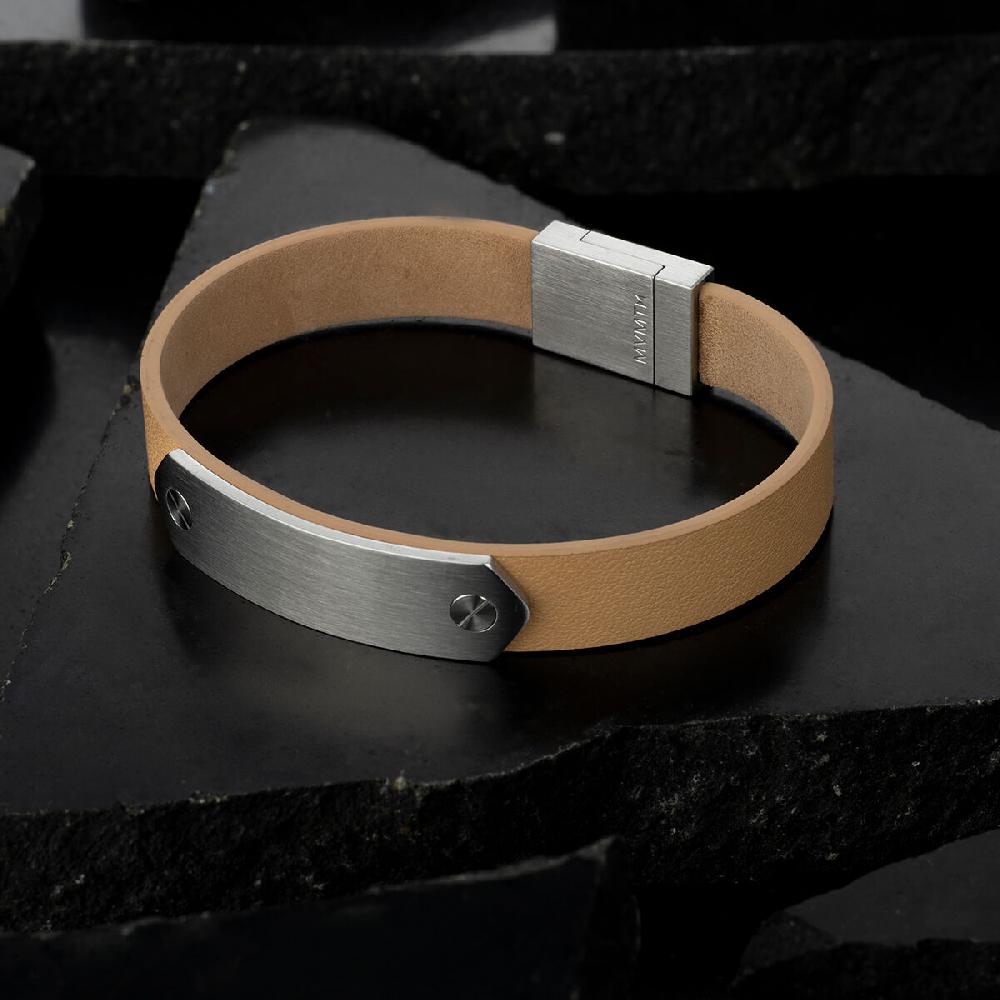 Mvmt Leather ID Bracelet Tan