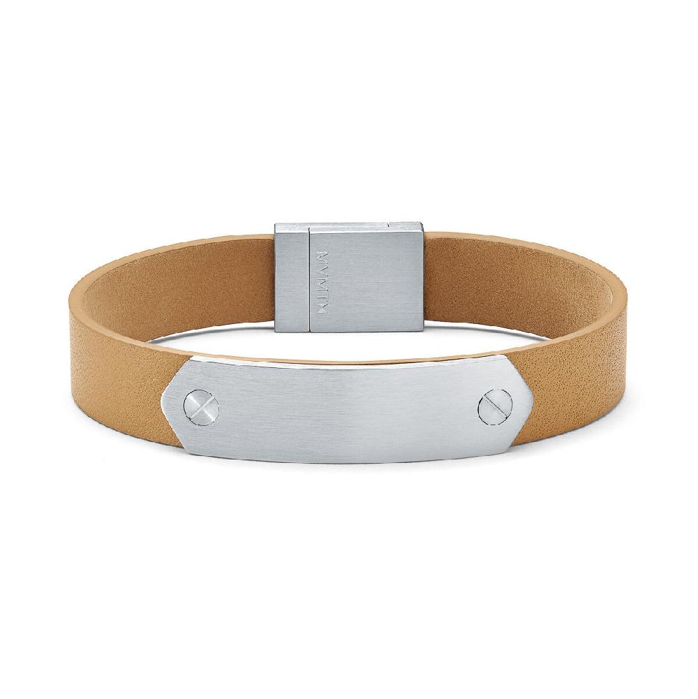 mvmt Leather ID Bracelet Tan