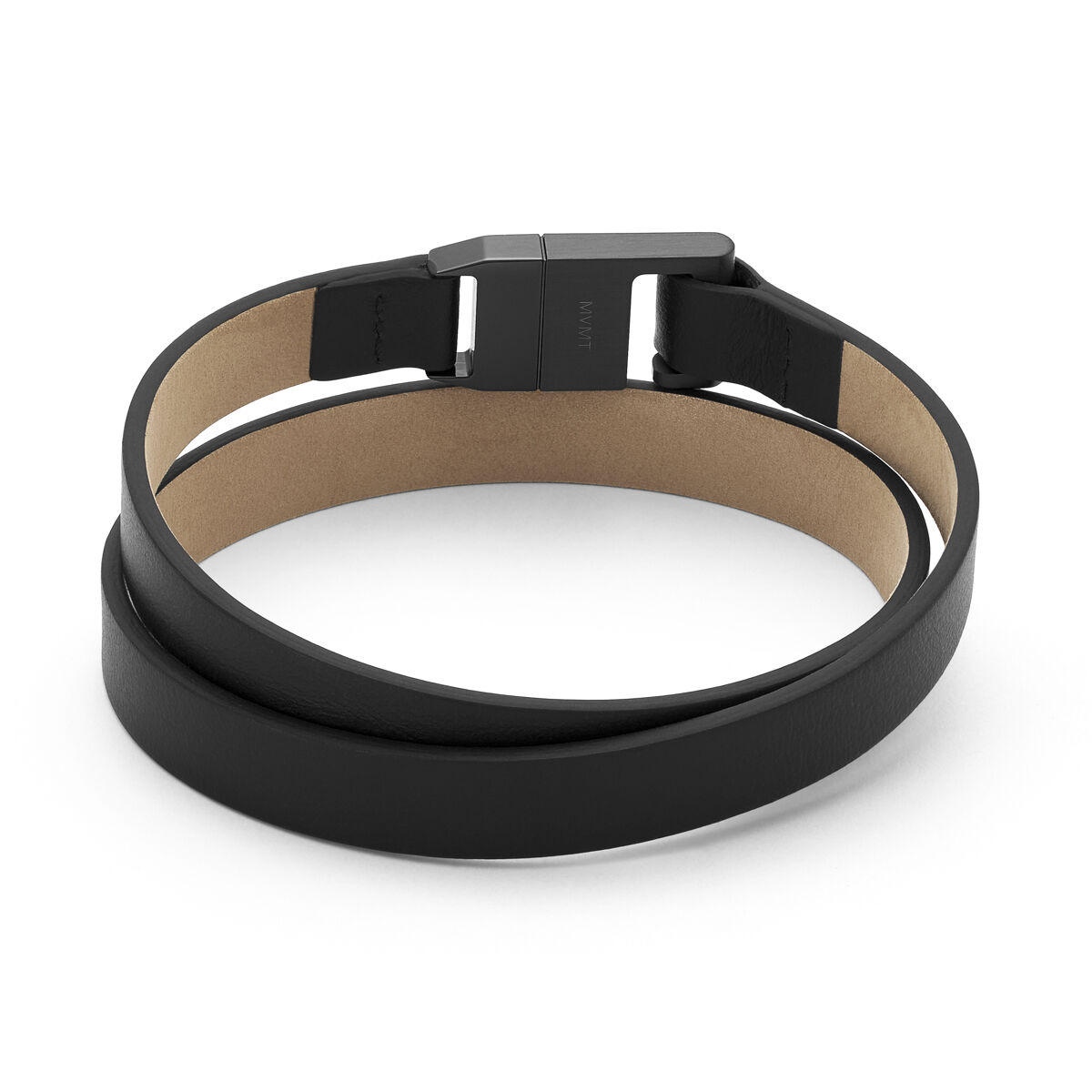 Mvmt Leather Latch Bracelet Black