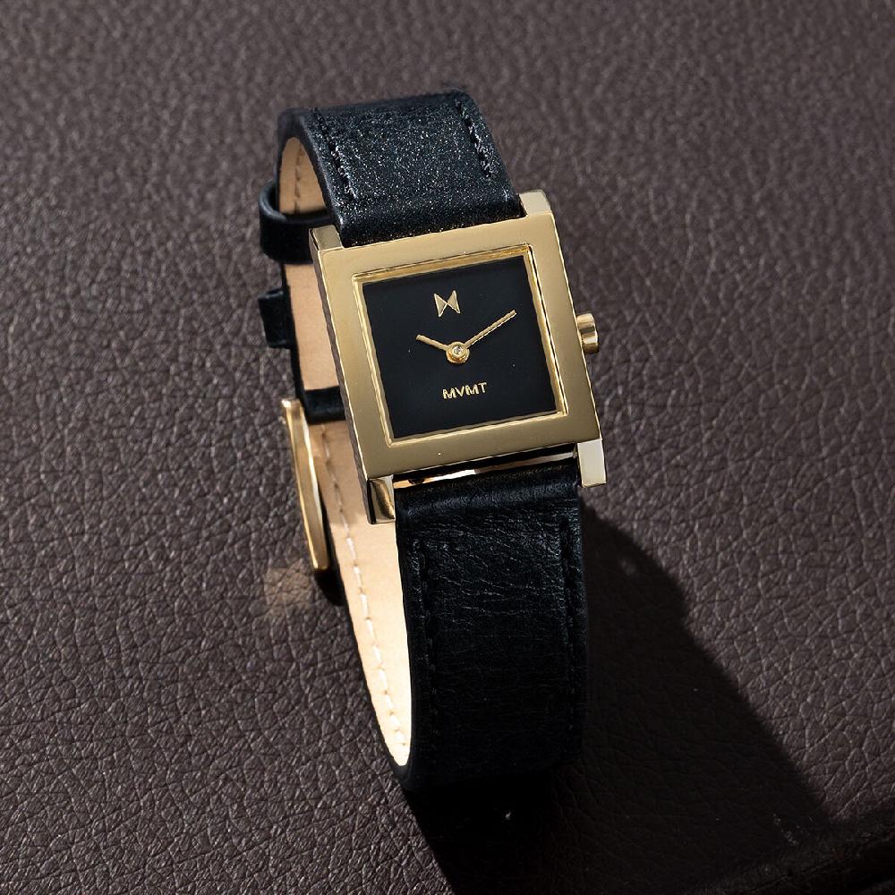 Mvmt Marquee Square Noir Gold | 22MM