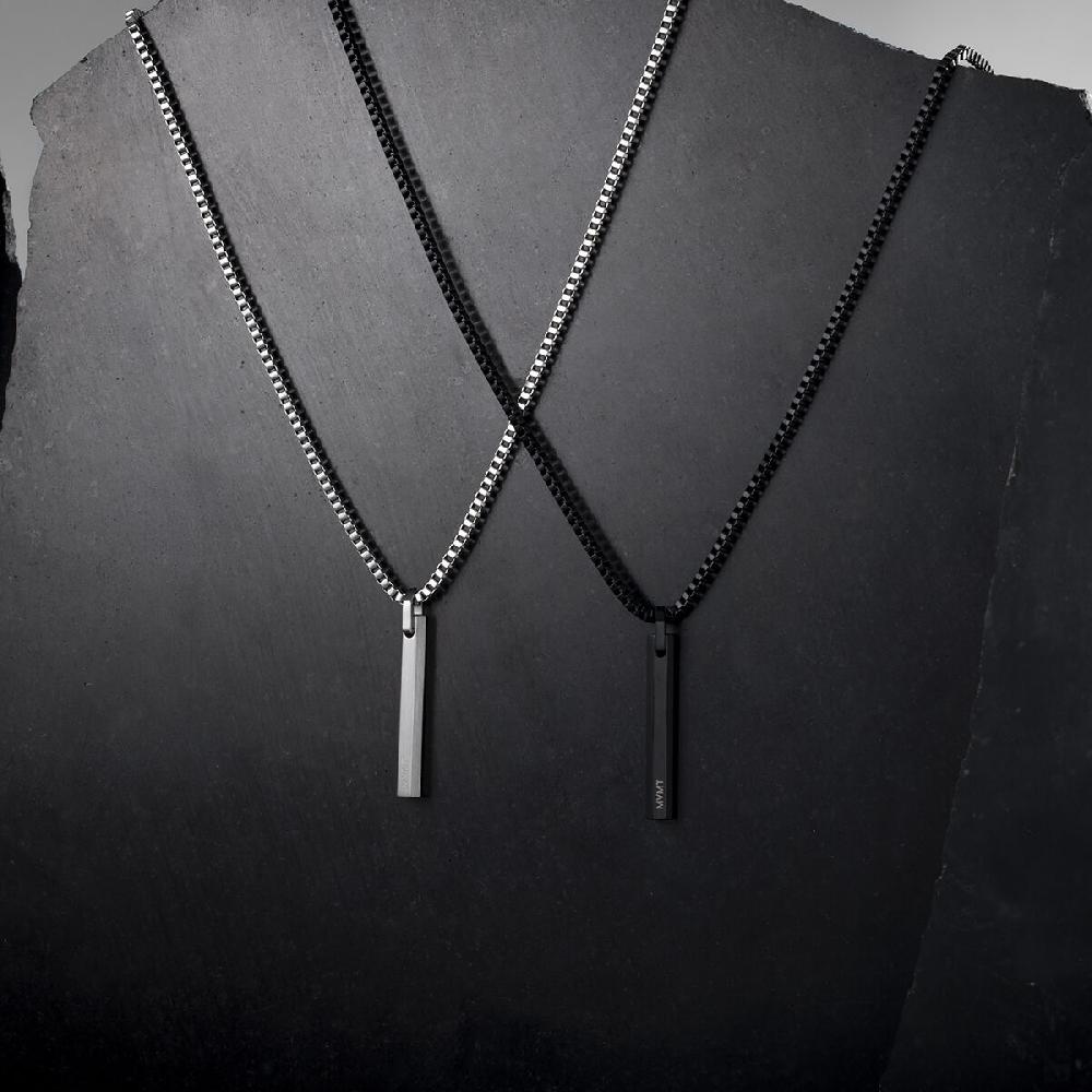 Mvmt Monolith Pendant Necklace Black