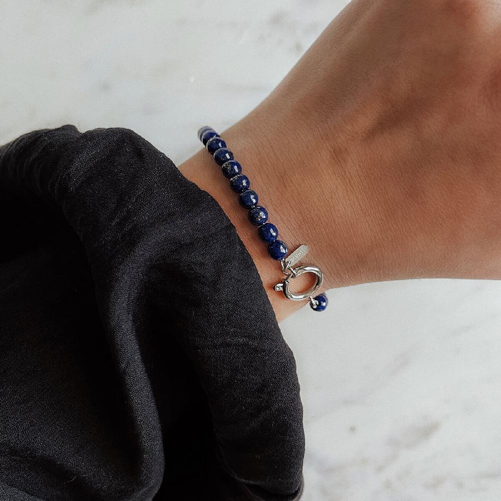 Mvmt Oval Stone Bracelet Lapis Lazull
