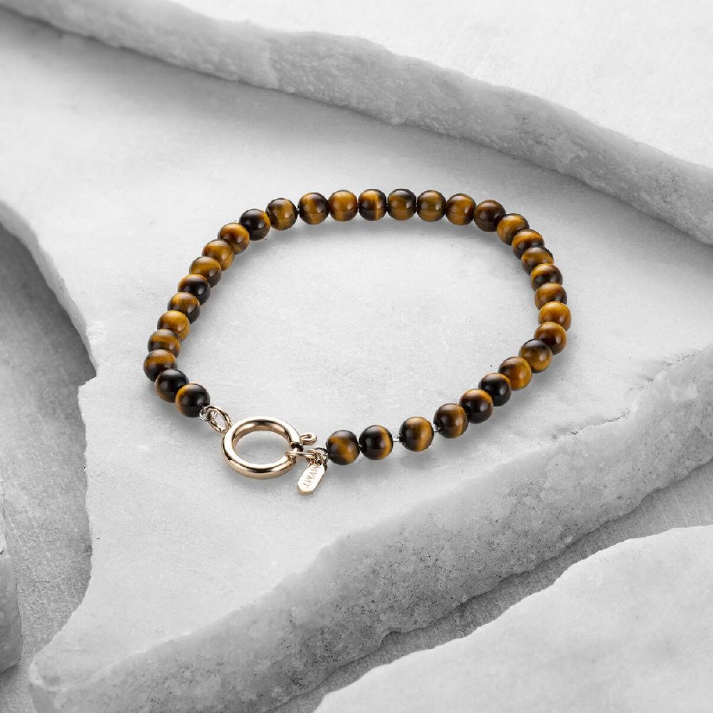 Mvmt Oval Stone Bracelet Tiger Eye