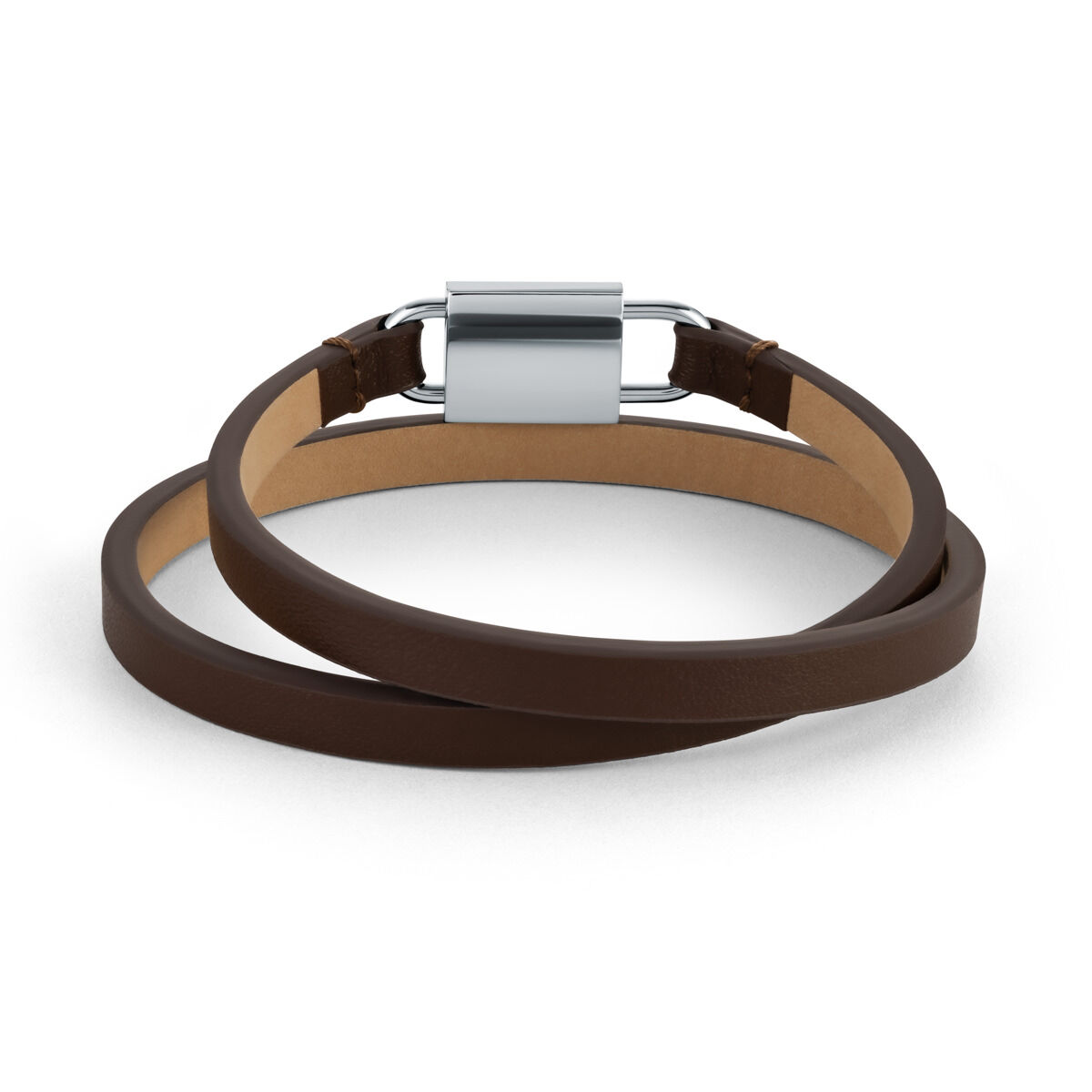 Mvmt Padlock Bracelet Brown + Gold