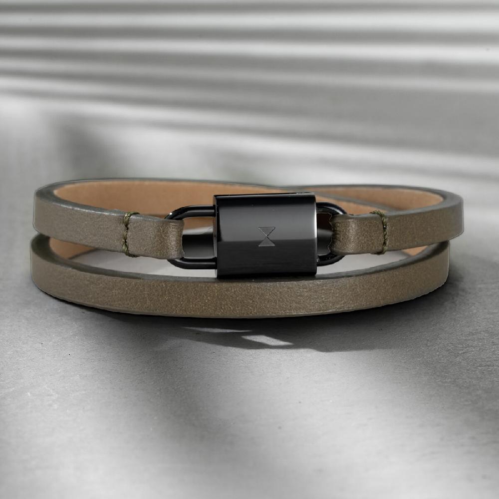 Mvmt Padlock Bracelet Olive + Grey