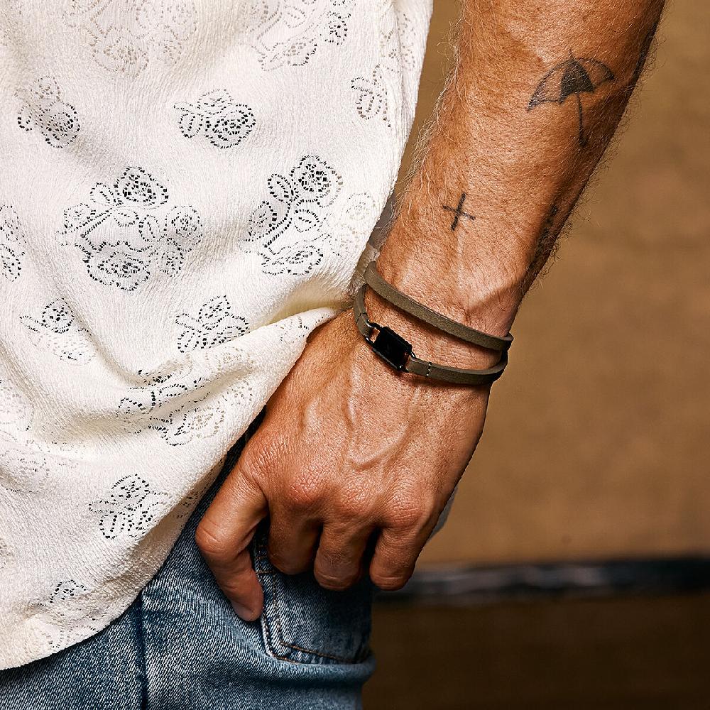 Mvmt Padlock Bracelet Olive + Grey