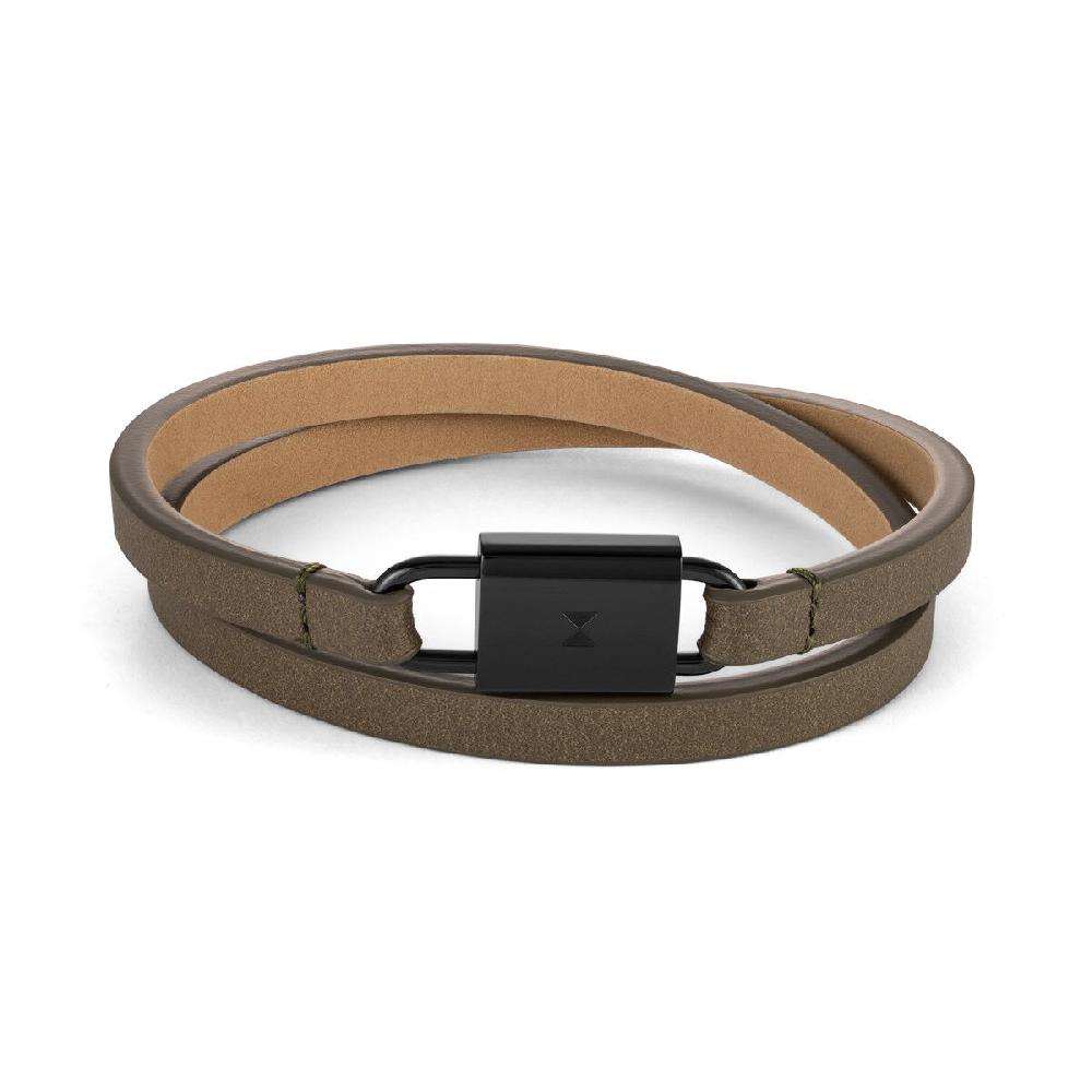 mvmt Padlock Bracelet Olive + Grey