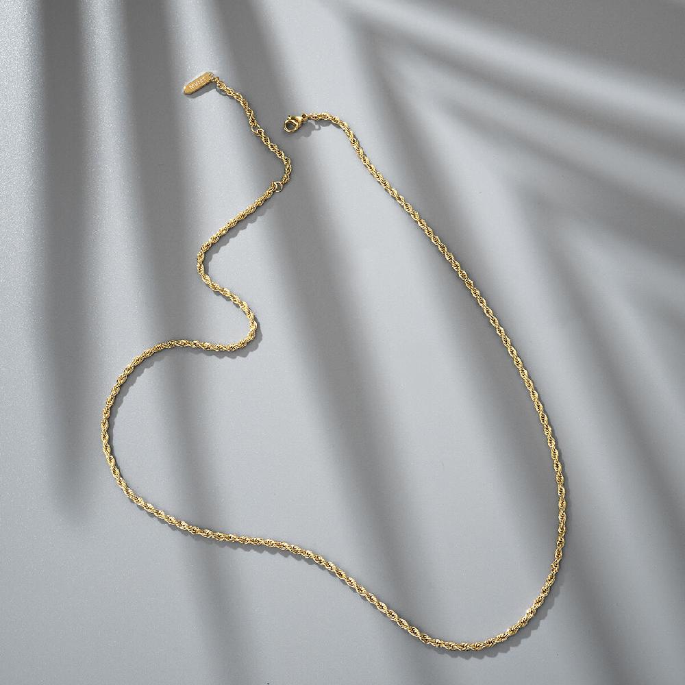 Mvmt Rope Chain Necklace - 2.4MM Gold