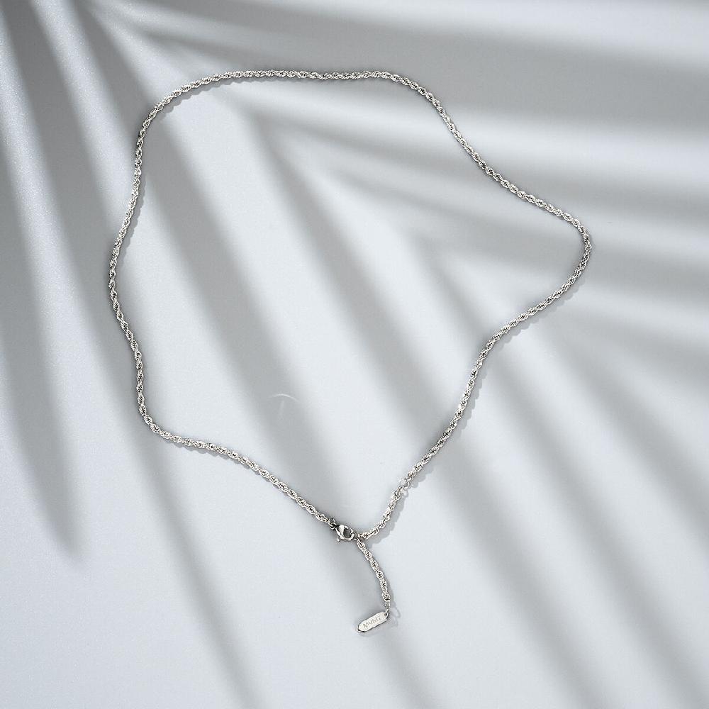 Mvmt Rope Chain Necklace - 2.4MM Silver