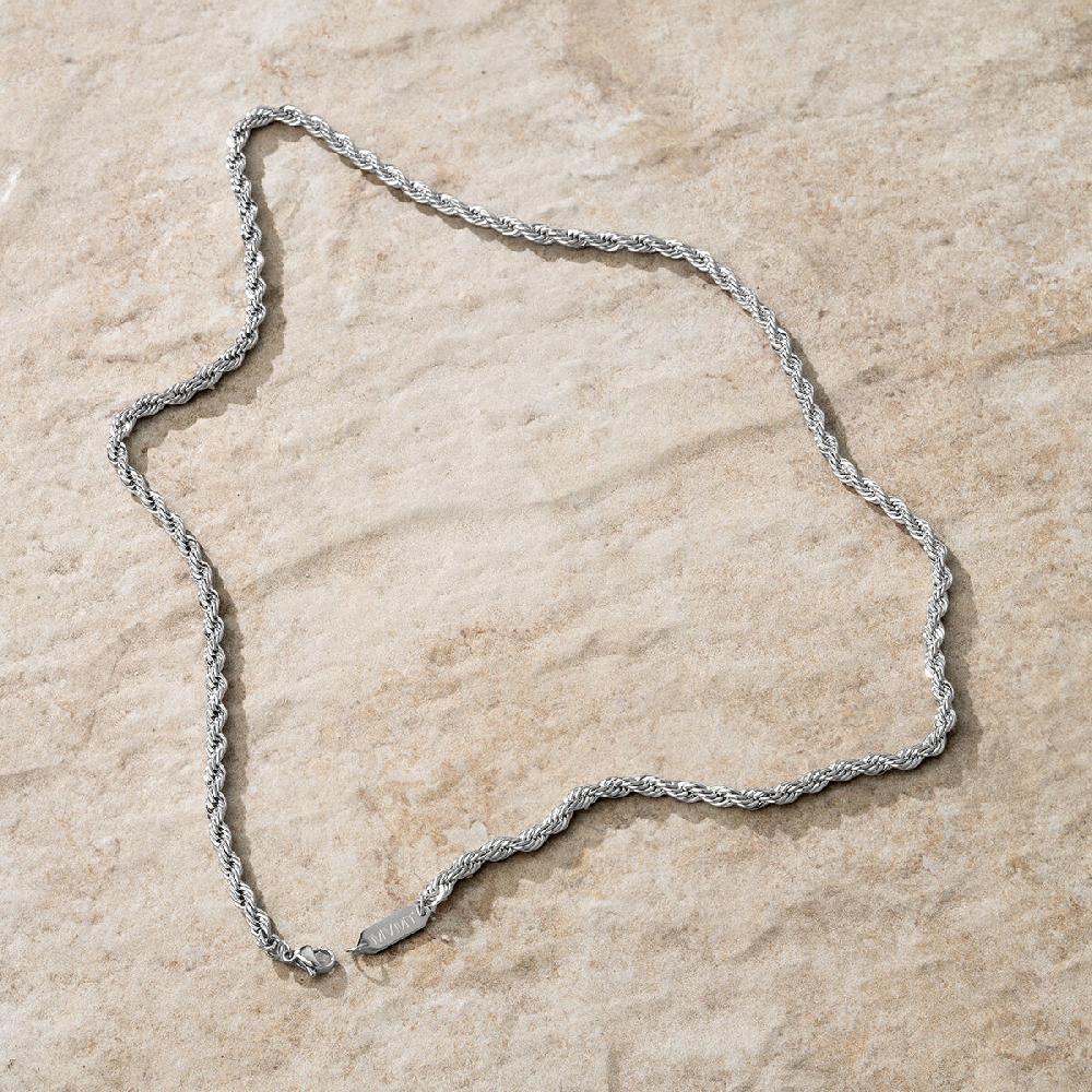 Mvmt Rope Chain Necklace - 3.9MM Silver