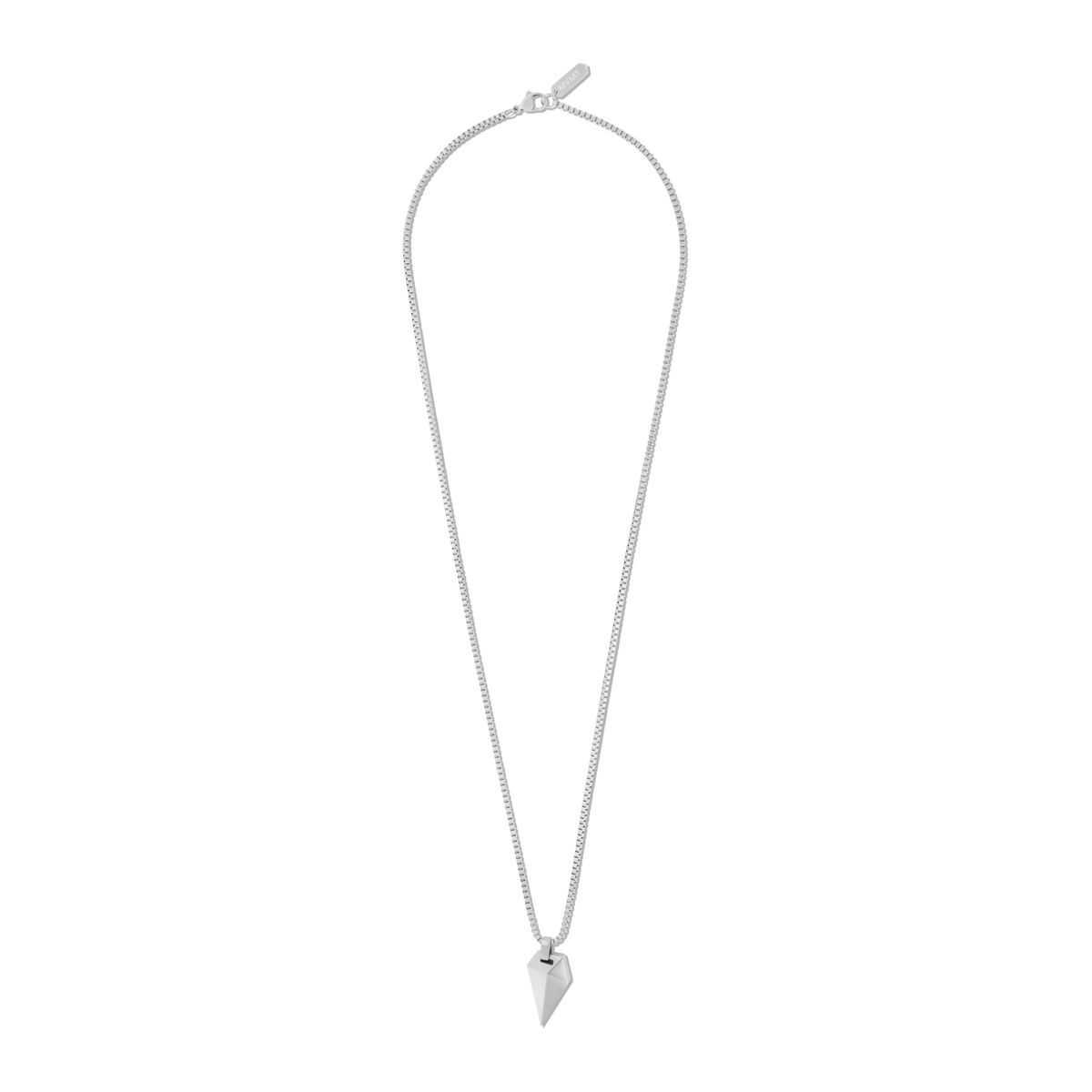 Mvmt Sculpted Shark Tooth Pendant Necklace Silver