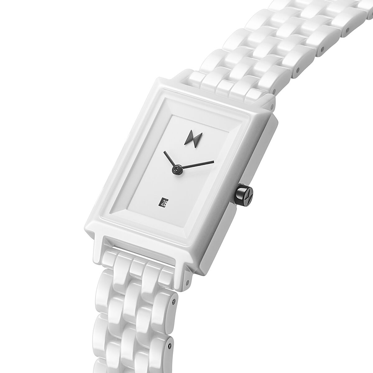 Mvmt Signature Square Ceramic Gloss White | 26MM
