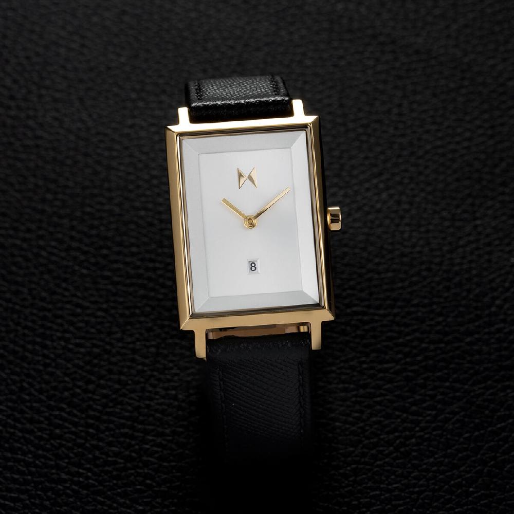 Mvmt Signature Square Saffiano Noir | 24MM