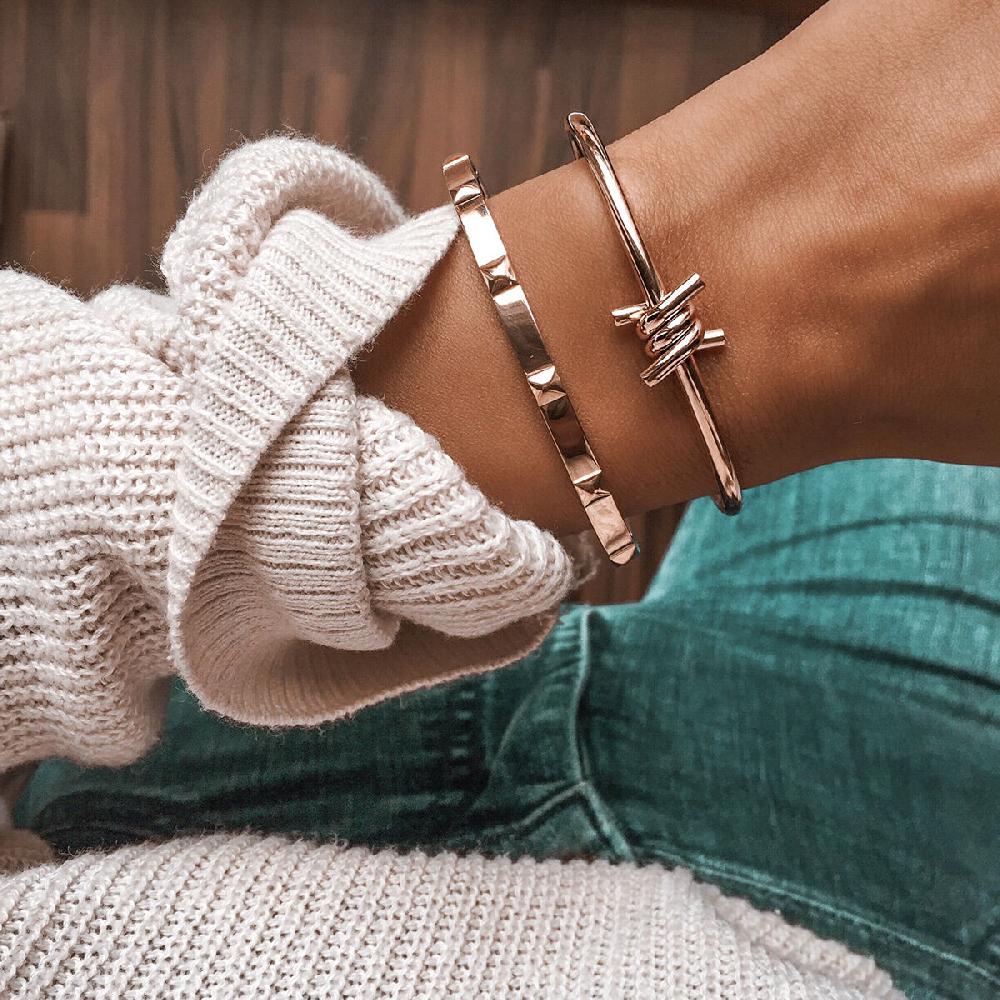 Mvmt Single Barbed Cuff Rose Gold