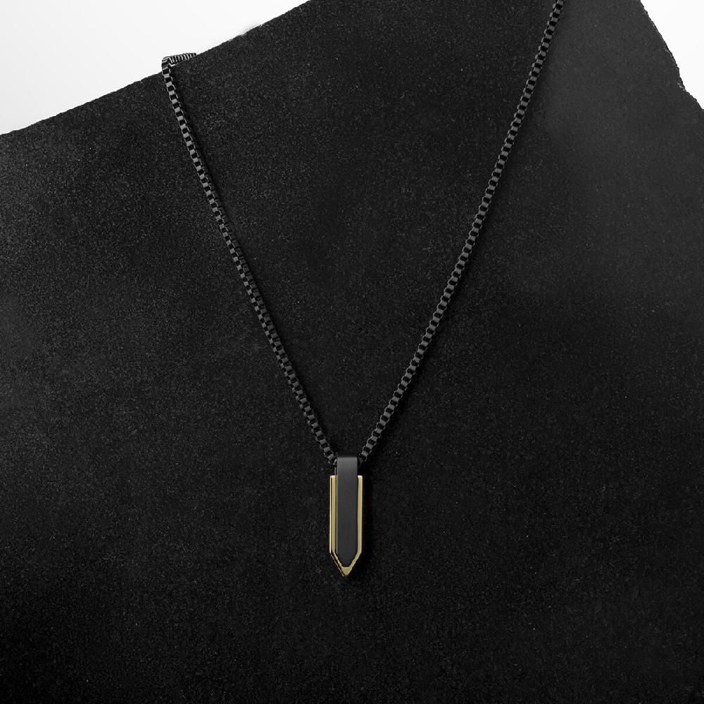 Mvmt Spearhead Necklace Black + Gold
