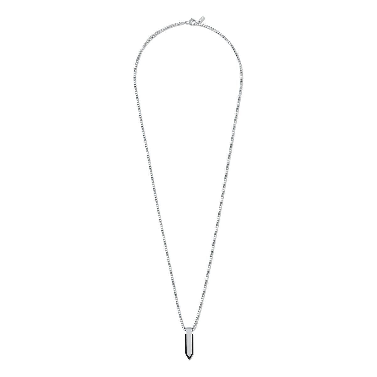 Mvmt Spearhead Necklace Silver + Black