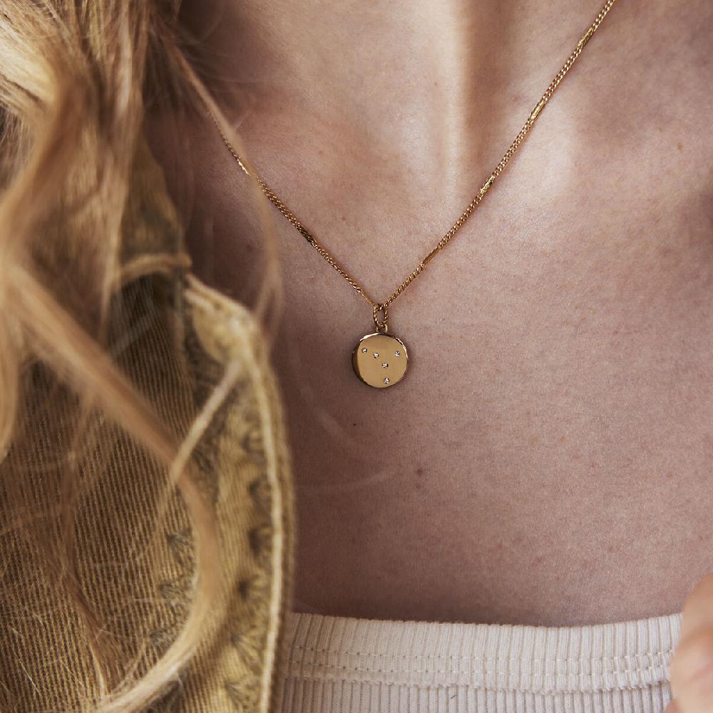 Mvmt Stamped Chain Necklace Gold