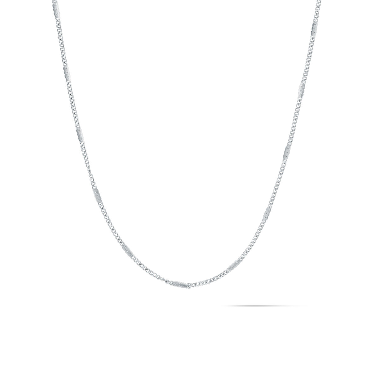 mvmt Stamped Chain Necklace Silver