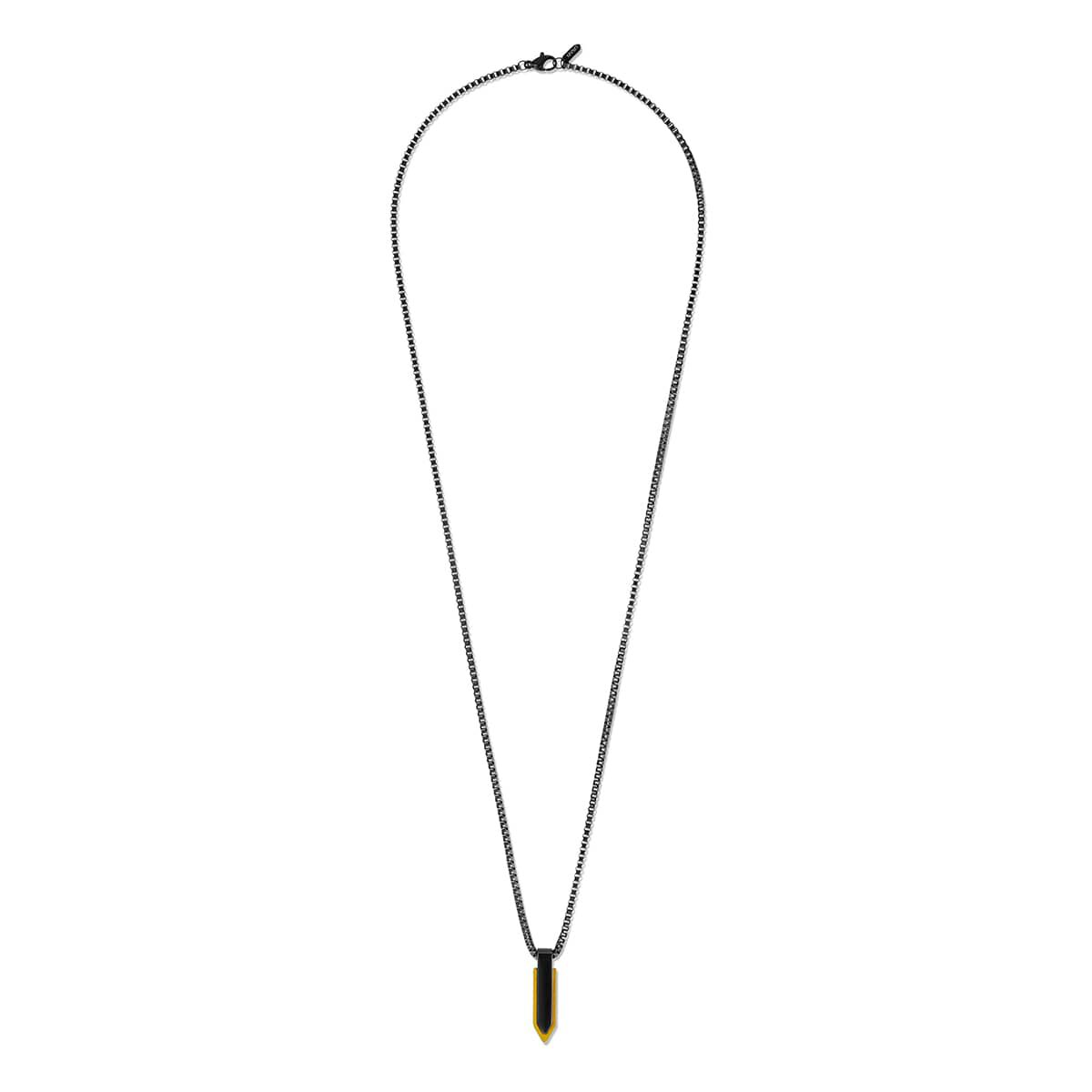 Mvmt Stone Spearhead Necklace Black + Tiger Eye