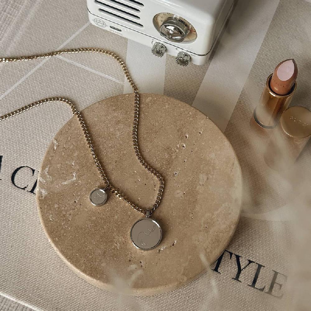 Mvmt Sun & Moon Necklace Gold + Silver