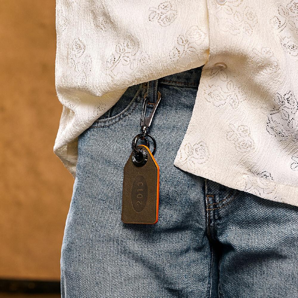 Mvmt Tag Keychain Gunmetal + Olive + Orange