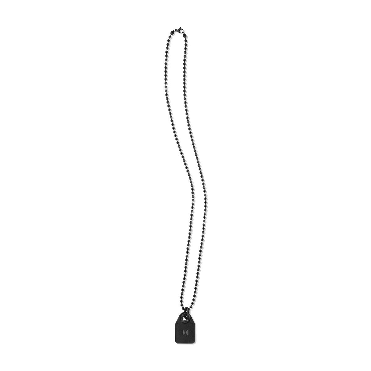 Mvmt Tag Necklace Black