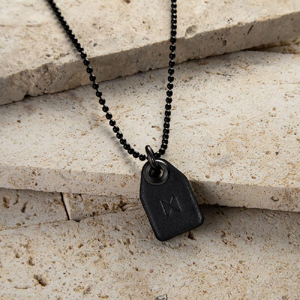 Mvmt Tag Necklace Black