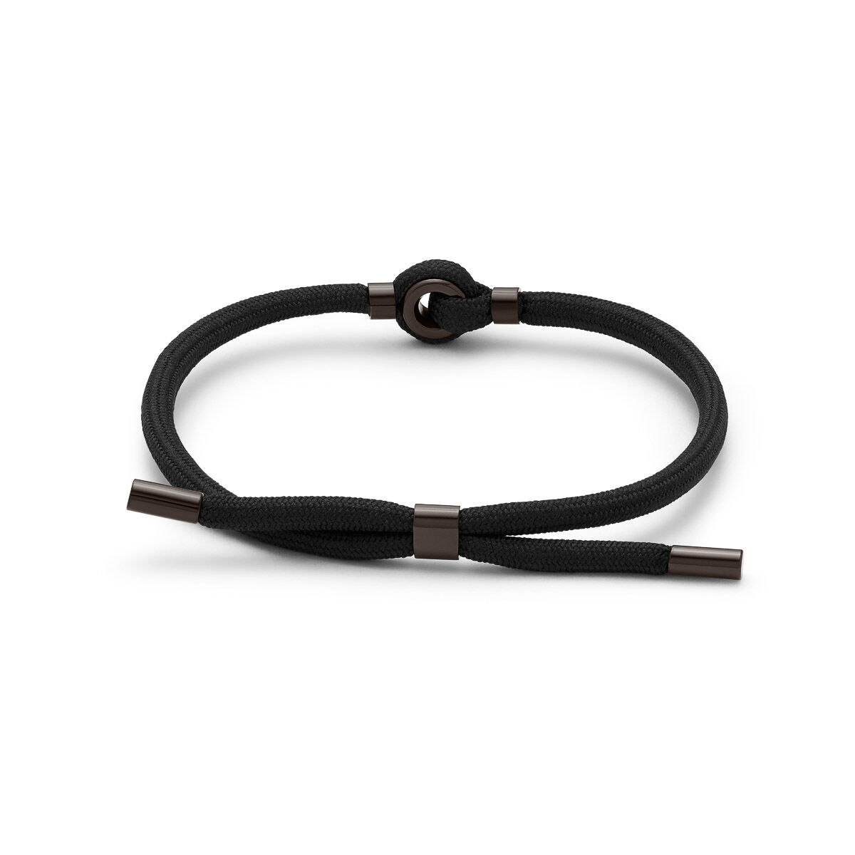 Mvmt Upcycled Rope Bracelet Black + Black