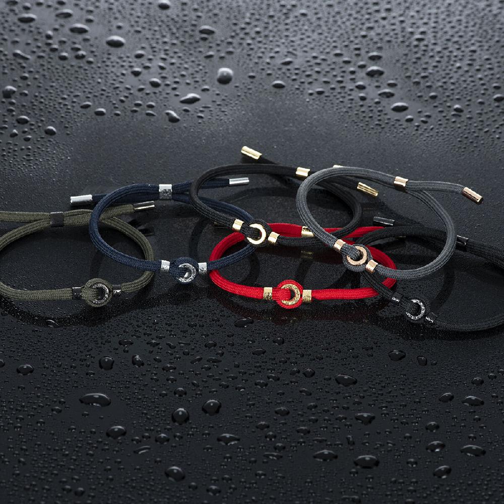 Mvmt Upcycled Rope Bracelet Black + Black