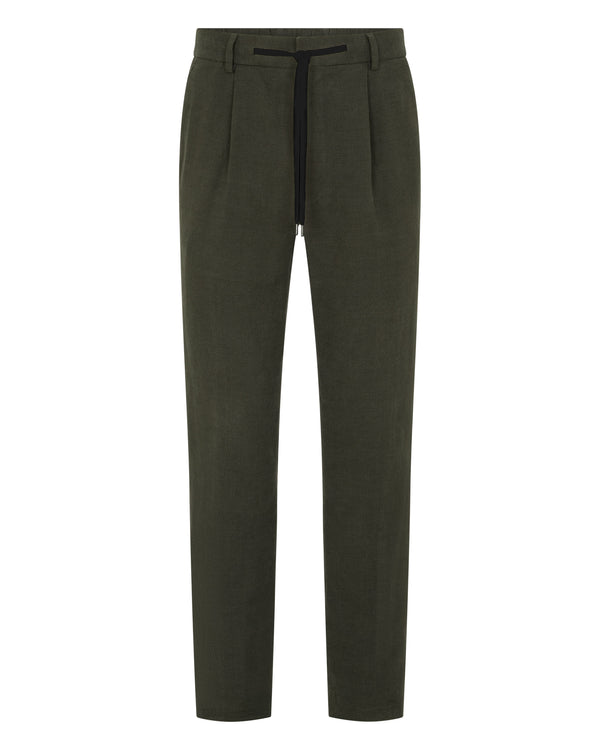 N.peal Men's Atrani Linen Pant In Arabica Khaki Green