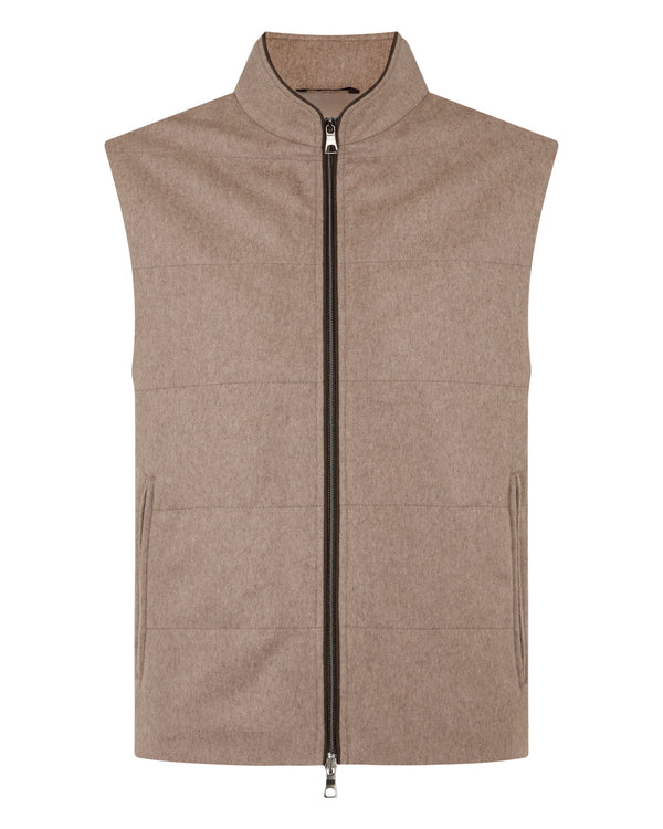 N.peal Men's Belgravia Cashmere Gilet In Taupe Brown