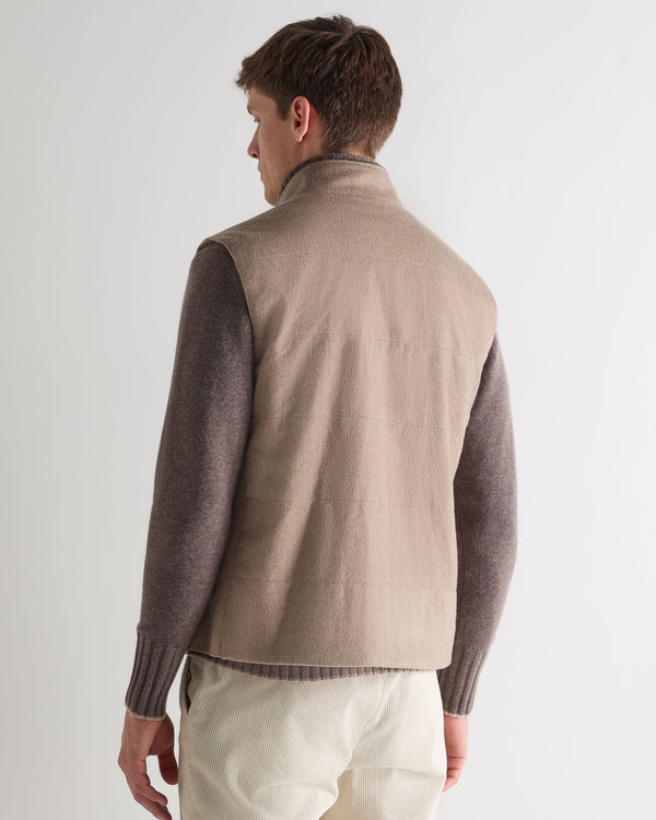 N.peal Men's Belgravia Cashmere Gilet In Taupe Brown