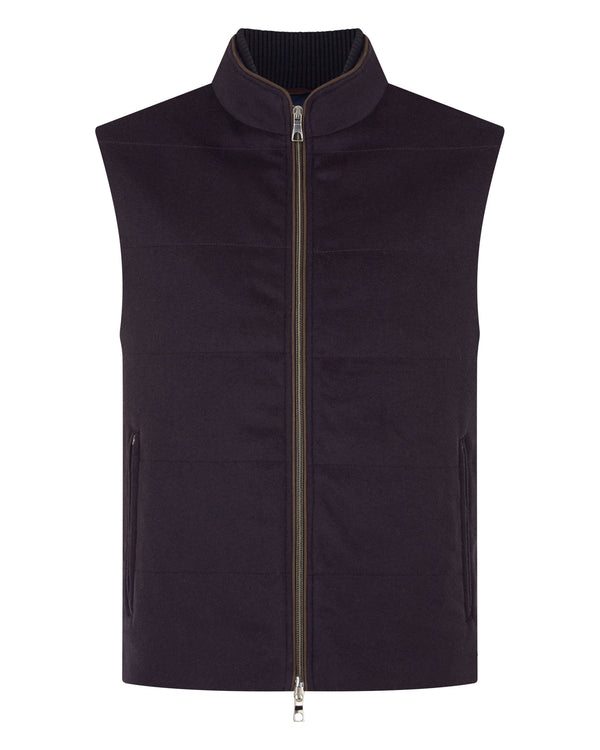 N.peal Men's Belgravia Cashmere Quilted Gilet In Navy Blue