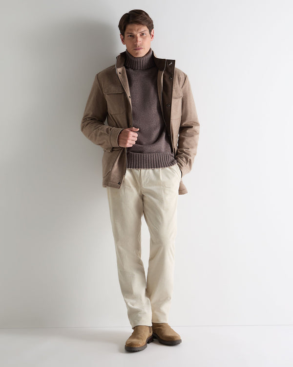 N.peal Men's Brompton Turtle Neck Cashmere Sweater In Otter Brown