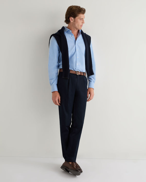 N.peal Men's Cannes Soft Cotton Flannel Shirt In Blue