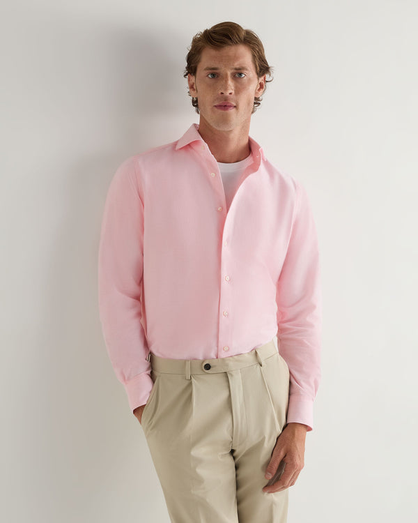 n.peal Men's Cannes Soft Cotton Flannel Shirt In Pink