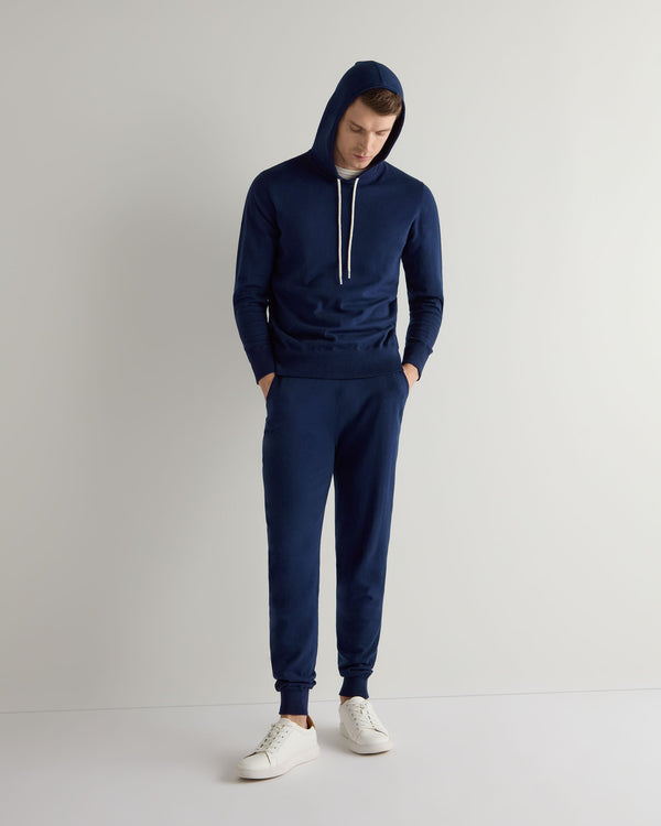 N.peal Men's Cotton Cashere Silk Hoodie In French Blue