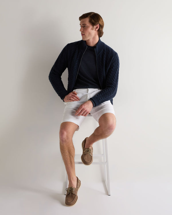 N.peal Men's Covent Fine Gauge Cashmere Round Neck Sweater In Indigo Blue