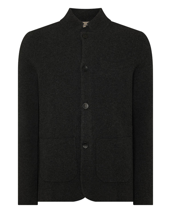 N.peal Men's Grosvenor Milano Cashmere Jacket In Deep Charcoal Grey