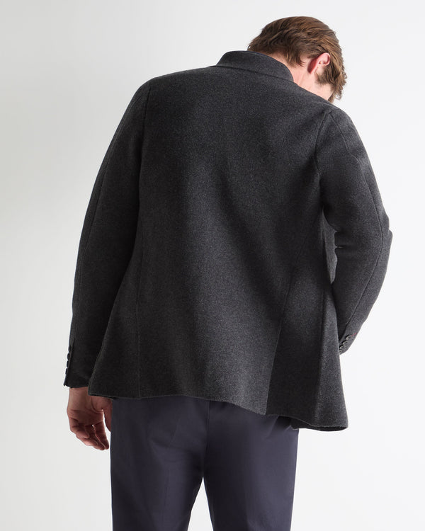 N.peal Men's Grosvenor Milano Cashmere Jacket In Deep Charcoal Grey
