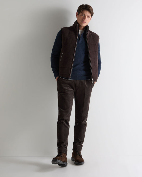 N.peal Men's Half Button Cashmere Sweater In Indigo Blue