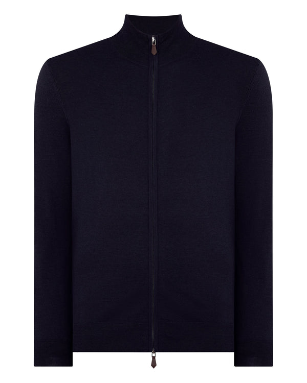 N.peal Men's Hyde Fine Gauge Cashmere Full Zip Sweater In Navy Blue